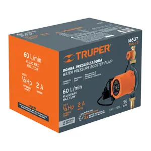 14637 / PRE-1/3 Bomba presurizadora 1/3 HP, con sensor regulable, Truper