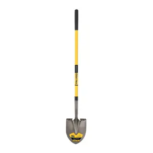 17166 / PRL-F Truper Pala redonda Tru Pro, mango largo de fibra de vidrio 48