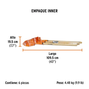 Pala redonda para niños con mango de 30