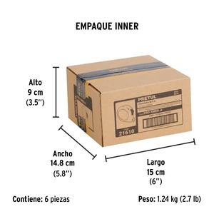 Flexómetro azul 5 m cinta 19 mm, en tarjeta, PRETUL