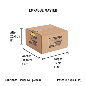 Flexómetro amarillo 8 m cinta 25 mm, en tarjeta, PRETUL