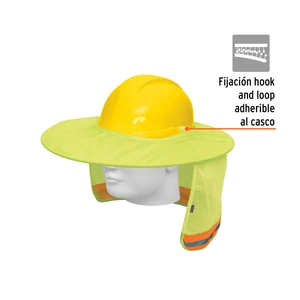 Truper Protector solar plegable para casco, verde con reflejante