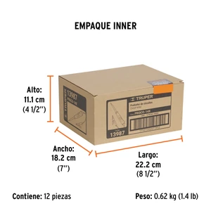 Truper Probador de circuitos de corriente directa 14 cm c/caimán