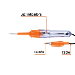 Probador de circuitos de corriente directa 20 cm, Truper