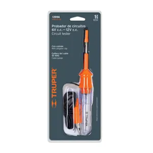 Probador de circuitos de corriente directa 20 cm, Truper