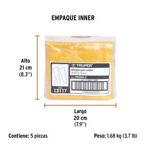 Protección para soldar, mangas de carnaza, Truper