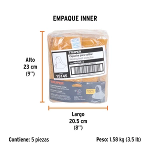 Protección para soldar, capucha de carnaza, Truper