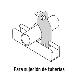 Abrazadera para perfil monocanal de 1/2 