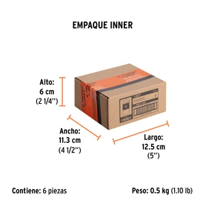 Estuche con 5 puntas de cruz PH2 de impacto largo 3