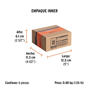 Estuche con 5 puntas pozidriv combinadas largo 2