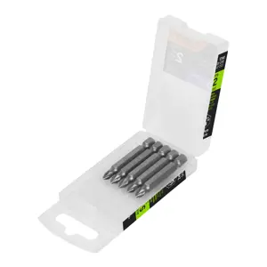 12161 / PUDE-2201 Estuche con 5 puntas pozidriv PZ1 largo 2