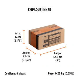 Estuche con 5 puntas planas de 9/32