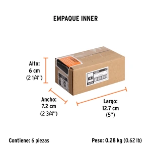 Estuche con 5 puntas planas de 5/16