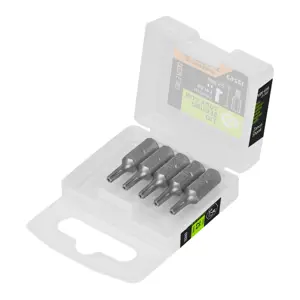 12263 / PUDE-6110 Estuche con 5 puntas torx T10 con seguro largo 1