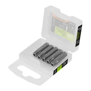 12354 / PUDE-6140 Estuche con 5 puntas torx T40 con seguro largo 1