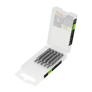 12358 / PUDE-6215 Estuche con 5 puntas torx T15 con seguro largo 2