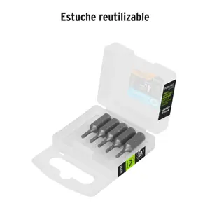 Estuche con 5 puntas hexagonales de 2 mm largo 1