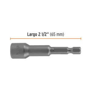 Estuche con 5 dados magnéticos de 10 mm largo 2-1/2