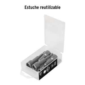 Estuche con 5 dados magnéticos de 10 mm largo 2-1/2