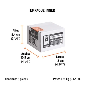 Estuche con 5 dados magnéticos de 3/8