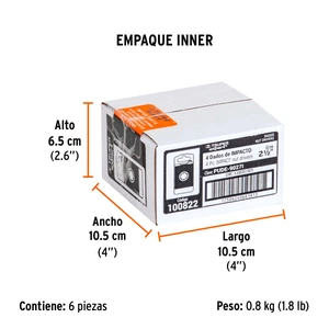 Expert Estuche con 4 dados magnéticos de impacto 3/8