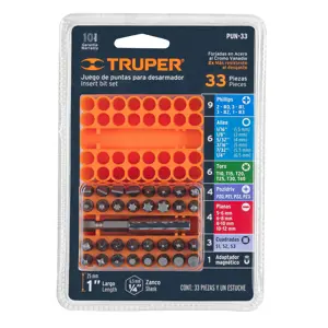17788 / PUN-33 Truper Juego de puntas mixtas 1