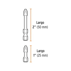 Juego de 40 puntas de impacto mixtas largos 1