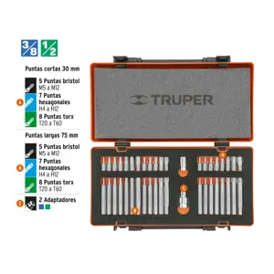 17809 / PUN-42X Truper Juego 42 puntas 1/2