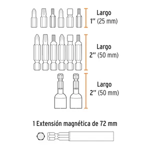 Juego de 47 puntas mixtas largos 1