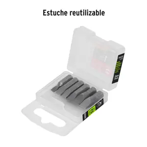 Estuche con 6 puntas planas combinadas largo 1