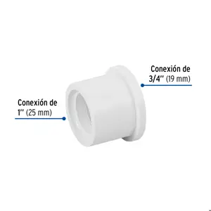 Reducción bushing de PVC 1x 3/4