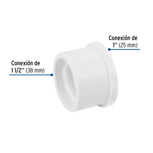 Reducción bushing de PVC 1-1/2 x 1