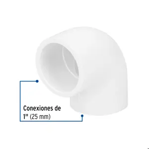 Codo 90° de PVC de 1