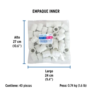 Adaptador hembra de PVC 1/2