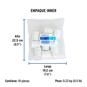 Adaptador hembra de PVC 3/4