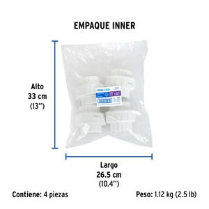 Tuerca unión lisa de PVC 1-1/2
