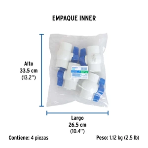 Válvula de esfera de PVC 1 1/4