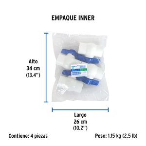 Válvula esfera de PVC 1-1/4