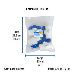 Válvula esfera de PVC 1