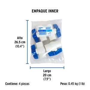 Válvula de esfera de PVC 3/4