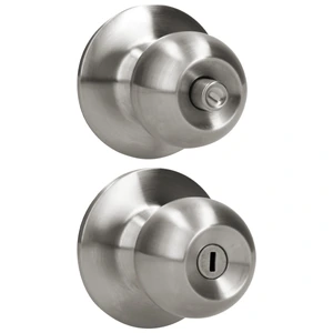 Prolok-12POP / 12POP Pomo cilíndrico bola función baño, acero inoxidable, llave estándar, blíster Prolok