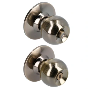 Prolok-18POP / 18POP Pomo cilíndrico bola función baño, latón antiguo, llave estándar, blíster Prolok