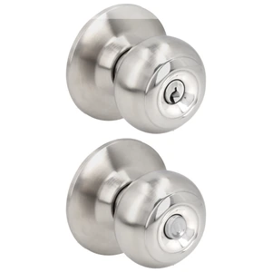 Prolok-32POP / 32POP Pomo cilíndrico ovalado para constructora función recámara, acero inoxidable, llave std, c Prolok