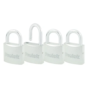 Prolok-P22S384 / P22S384 Juego de candados de acero cortos 38 mm, llave estándar, 4 piezas Prolok