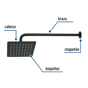 Foset Regadera cuadrada 8