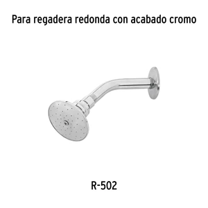 Regadera redonda metálica 3