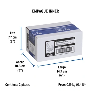 Foset Regadera redonda de ABS 2-1/2
