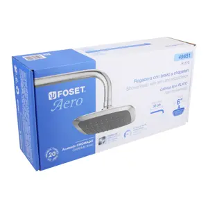 49451 / R-510 Foset Regadera cuadrada plato ancho 6