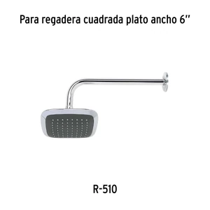 Foset Regadera cuadrada plato ancho 6