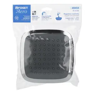 49454 / R-510S Foset Regadera cuadrada plato ancho 6